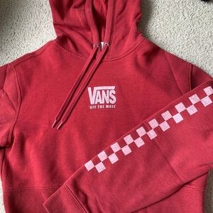 vans red hoodie